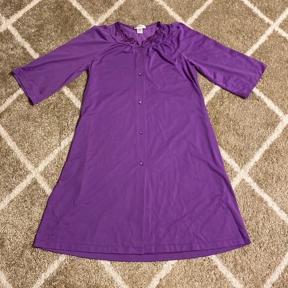 Shadowline Pedals Short Sleeve Button Down MuMu Gown - Picture 1 of 7